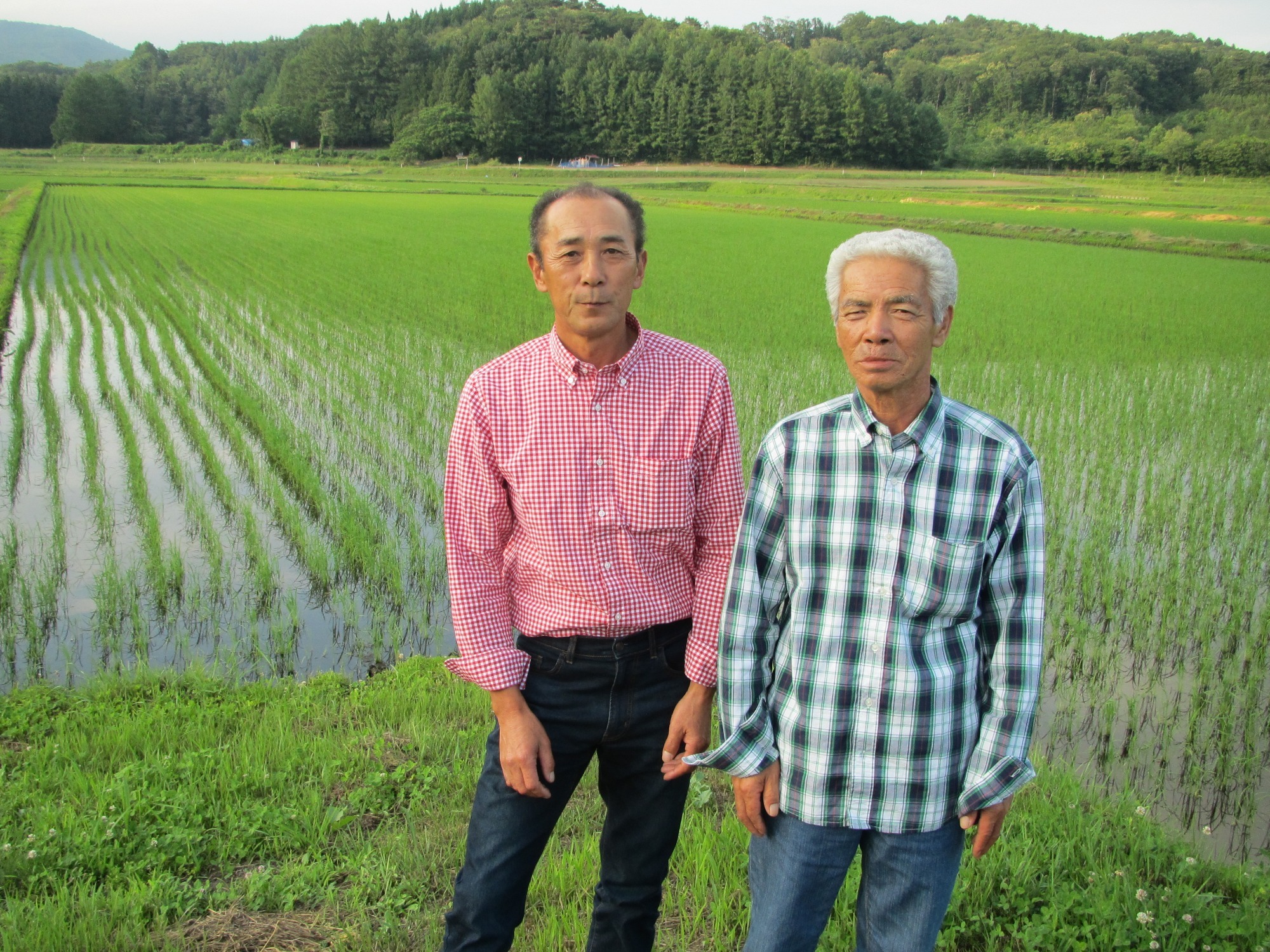 生産者　工藤王男さん　菊池孝全さん